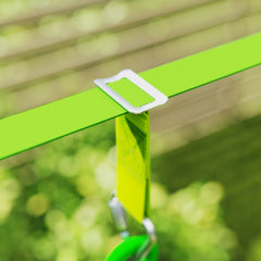 AIYAPLAY 7-Piece Kids Zip Line Kit for Garden, 10m Kids Slackline Kit with Wooden Monkey Bars, Metal Rings, Gripping Balls, Green