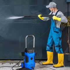 1800W 150-Bar Pressure Washer, with Adjustable Nozzle - Blue