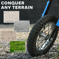 AIYAPLAY Kids Electric Motorbike 3 Gearboxes Speed Ride on Motorcycle with 40min Ranges - Blue