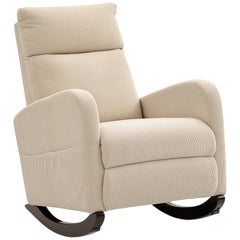 Fynco - Corduroy Rocking Armchair - Beige
