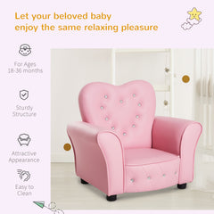 Kids Armchair Toddler Chair Seating Relax Playroom Seater Girl Princess Pink