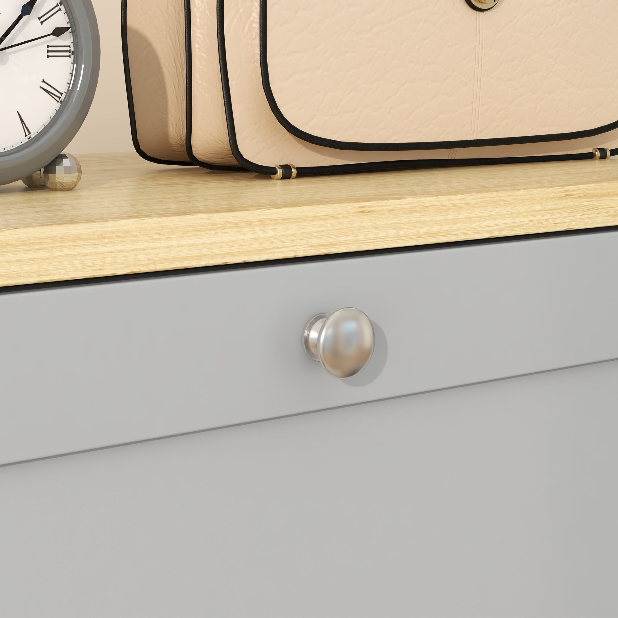 Fynco - Modern Compact Three-Drawer Shoe Storage Cabinet - Grey