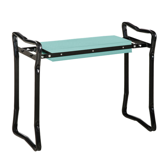2 In 1 Garden Kneeler Seat Kneeling Pad Support Bench Foldable Knee Protector, Green