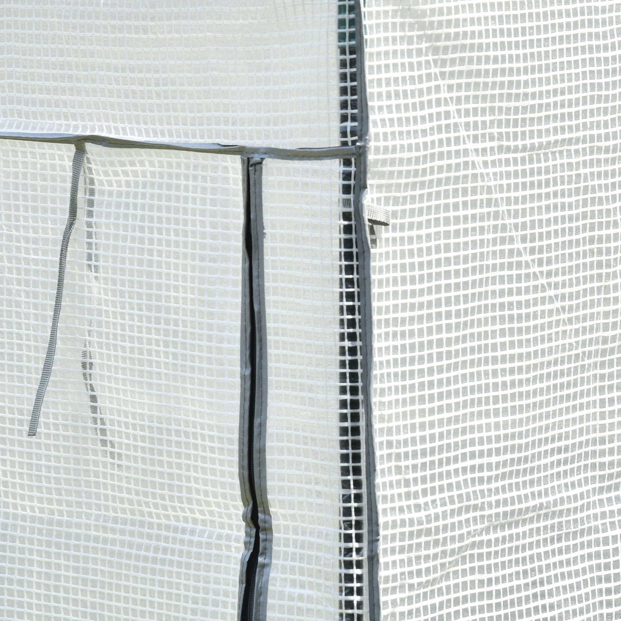 100 x 50 x 150cm Tomato Greenhouse with Roll-up Door, Mini Greenhouse with PE Cover, Outdoor Grow House Small Green House for Yard, Balcony, Garden, White