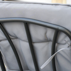 Seven-Piece Garden Dining Set with Cushions - Grey