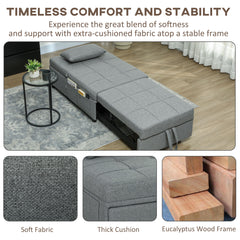 Four-In-One Single Sleeper Chair - Dark Grey