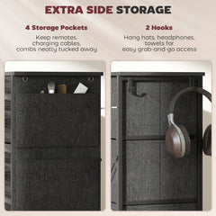 Chest of Eight Fabric Drawers - Black