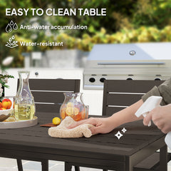 Seven-Piece Outdoor Dining Set - Brown