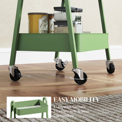 Three-Tier Storage Trolley - Green