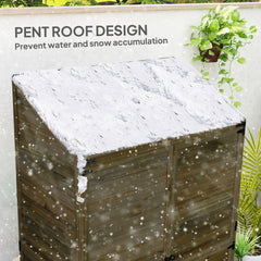 103.5 x 59 cm Wooden Garden Shed - Brown