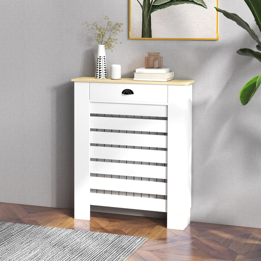 Fynco - 95.5H x 78Wcm Radiator Cover, with Drawer - White