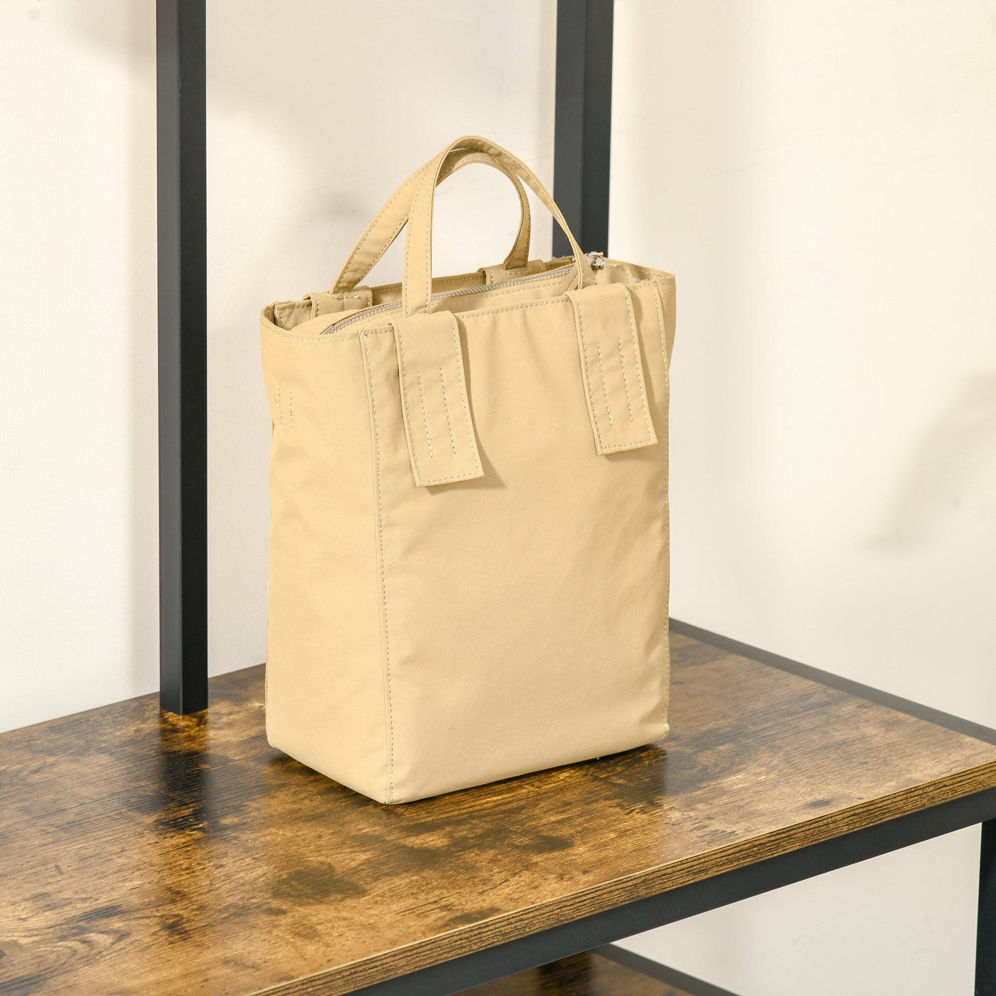 Coat Rack Stand, Free Standing Hall Tree, Coat Stand with Hooks, Bench and Shoe Rack, 100cm x 38.5cm x 185.5cm, Industrial Style, Rustic Brown and Black