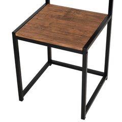 Dining Table and Chairs Set 2, Dining Room Sets, Rectangular Space Saving Table and 2 Chairs for Compact Kitchens, Steel Frame, Natural