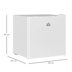 46 Litre Table Top Mini Fridge, Small Fridge with Ice Box, Reversible Door, Adjustable Temperature and Legs for Bedrooms, Home Office, Cream