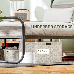 King Size Steel Industrial Bed Frame - Black