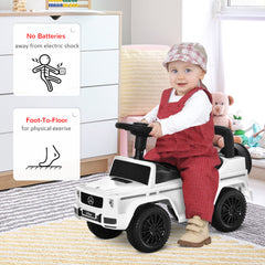 3 in 1 Kids Ride On Car G350 Licensed Foot To Floor Slider Toddler Push Along NO POWER White 12-36 months