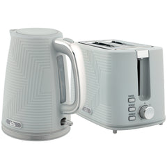 Fynco - Modern Kettle and Toaster Set - Grey
