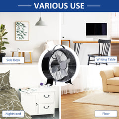 10" 2-Speed Electric Table Desk Fan w/ Safety Guard Anti-Slip Feet Portable Personal Cooling Fan Home Office Bedroom Black