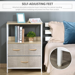 3 Drawer Storage Chest Unit Home Cabinet w/ Shelves Home Living Room Bedroom Entryway Living Furniture, Light Grey