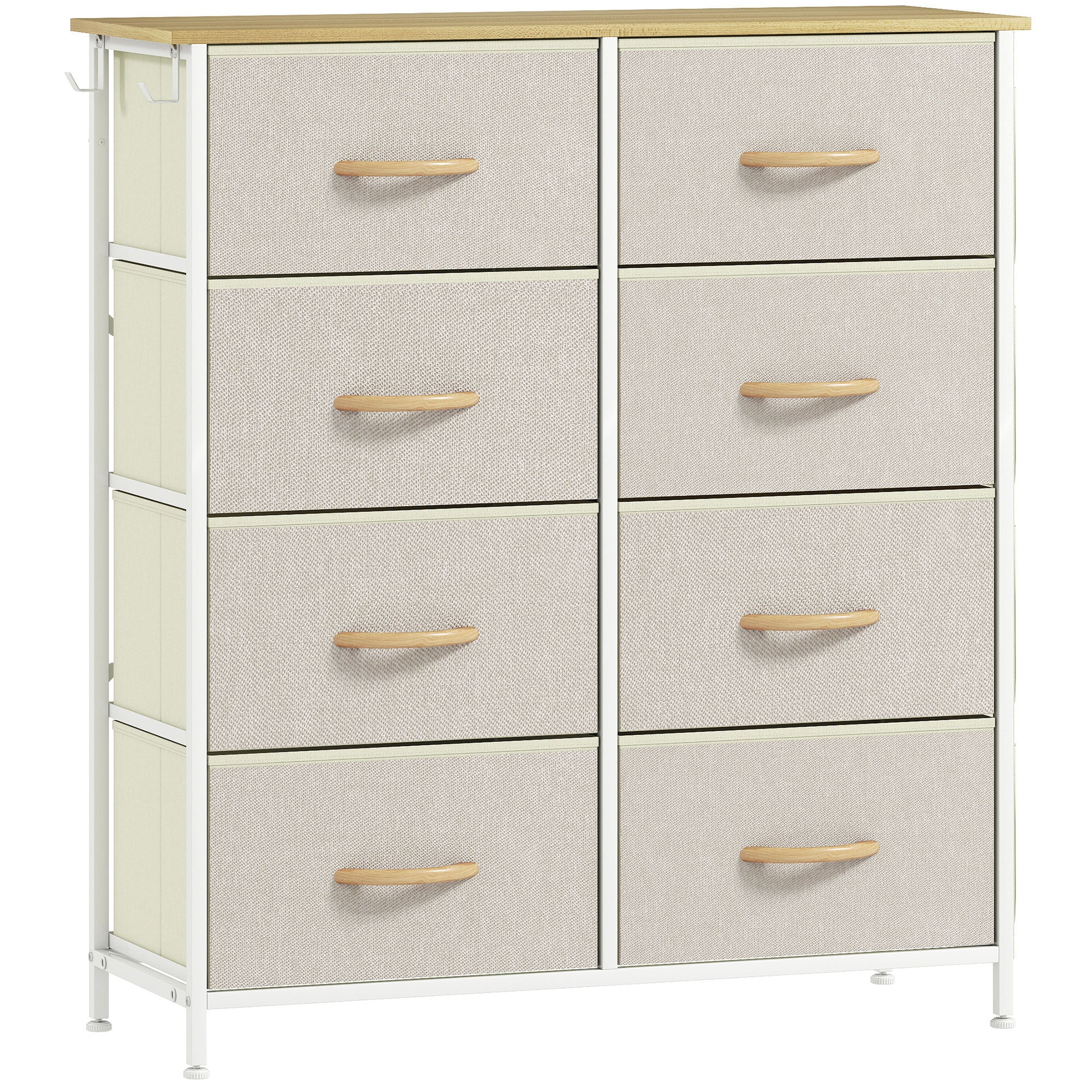 Chest of Eight Fabric Drawers - Beige