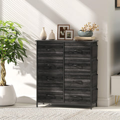 Chest of Eight Fabric Drawers - Black