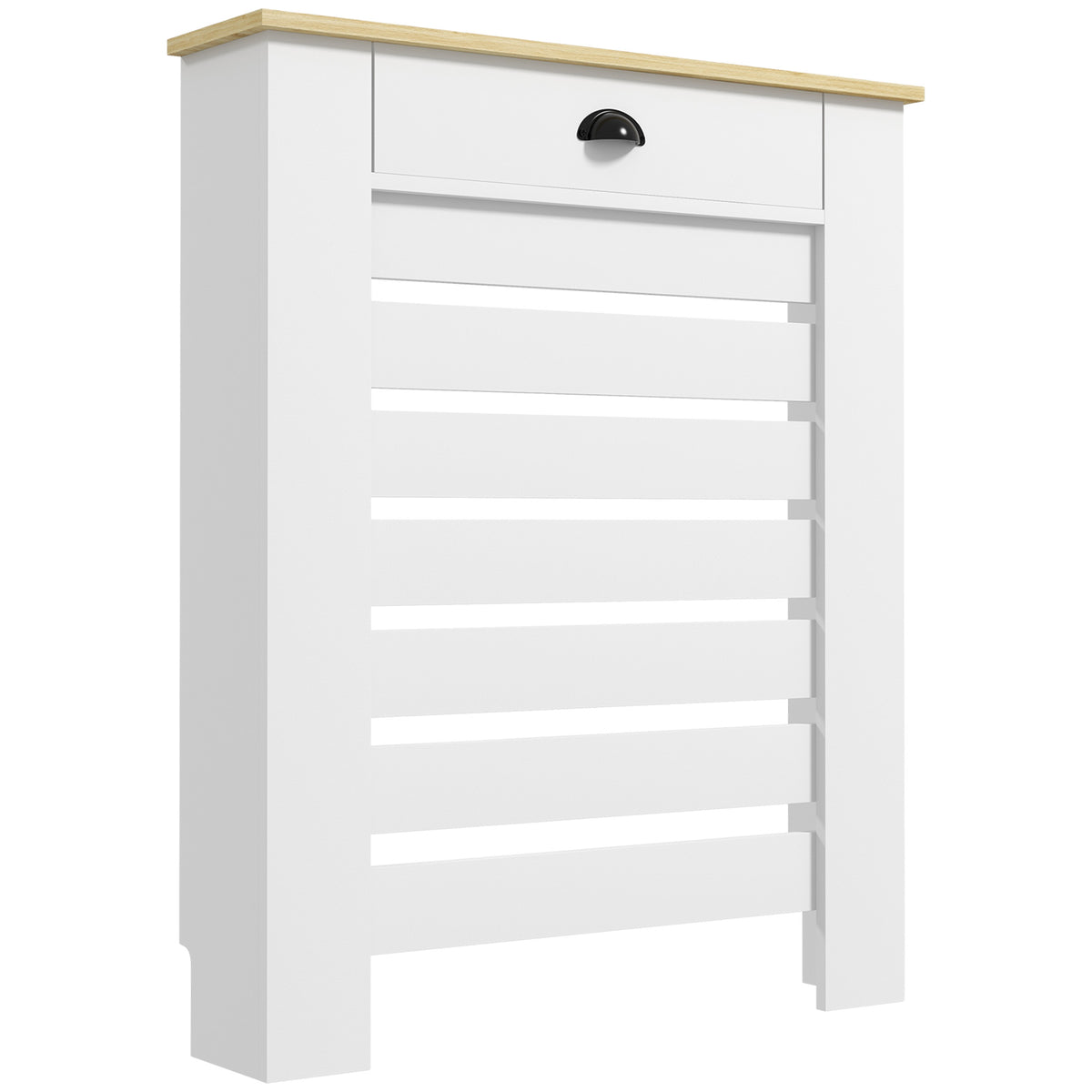 Fynco - 95.5H x 78Wcm Radiator Cover, with Drawer - White