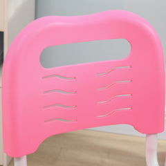 Kids Desk and Chair Set, Student Adjustable Writing Desk, with Drawer, Pen Slot, Hook - Pink