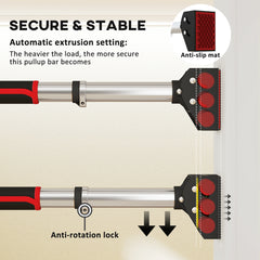 SPORTNOW Doorway Pull Up Bar, No Screws Door Frame Chin Up Bar, Adjustable Length (75-92cm) for Home Gym Workout, Max Load 200kg