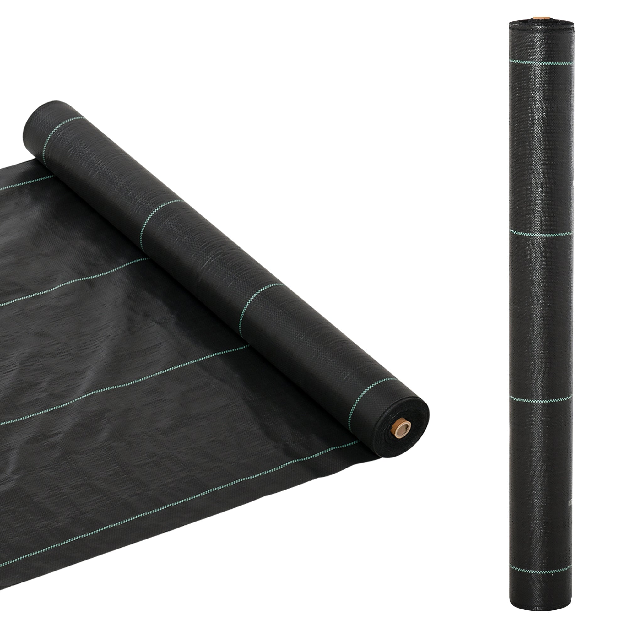 1m x 50m Weed Control Membrane, Heavy Duty Weed Control Barrier Fabric, 90gsm Ground Cover for Patios, Garden, Flower beds, Landscaping