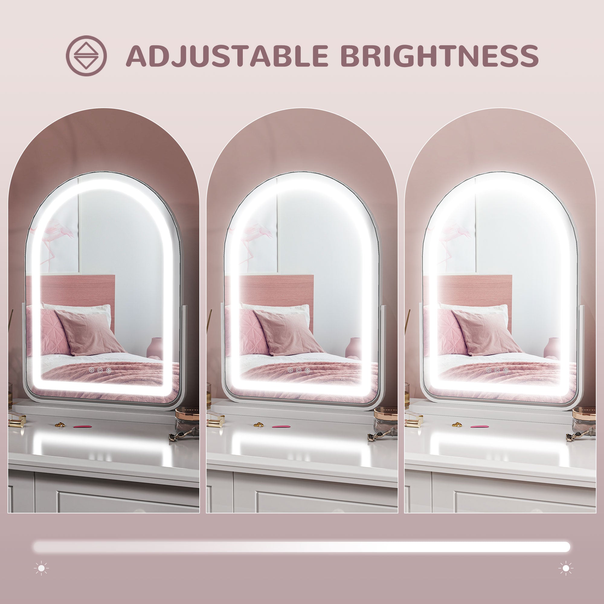 43 x 59cm LED Vanity Mirror - White