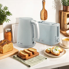 Fynco - Modern Kettle and Toaster Set - Grey