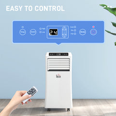 10000 BTU Air Conditioning Unit, 3-in-1 Portable Air Conditioner, Dehumidifier, Cooling Fan with Remote Control, Digital Display, 2 Speeds, 24H Timer, Window Venting Kit, 30m²