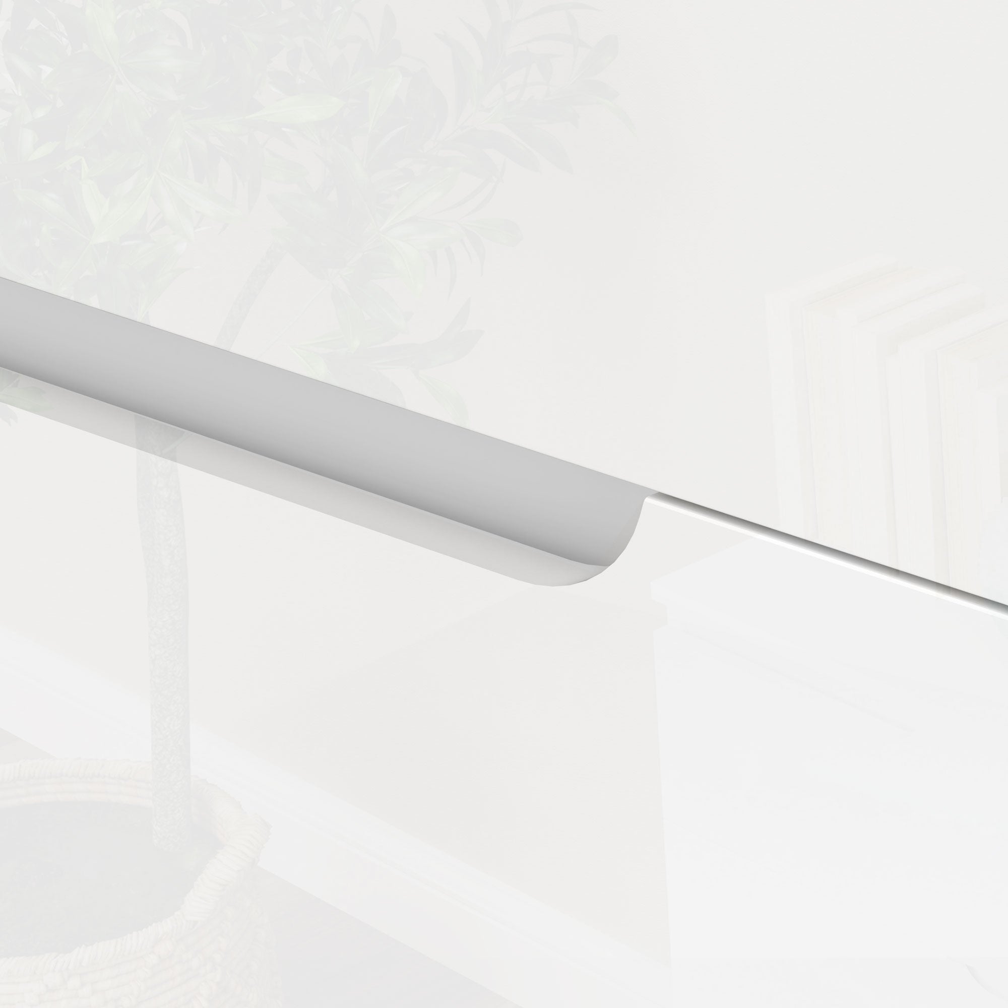 Chest of Four High Gloss Front Drawers - White