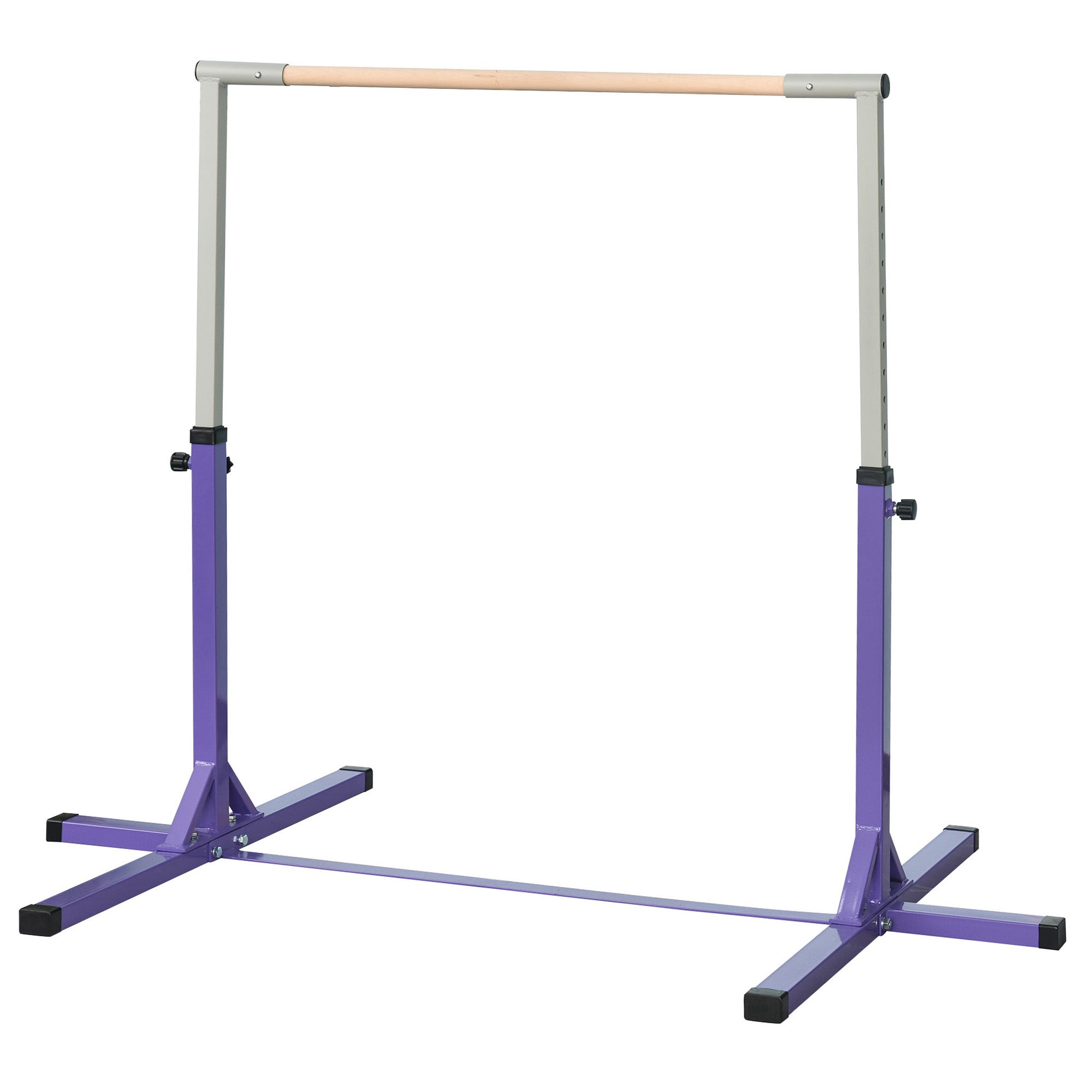 Steel Frame Adjustable Horizonal Gymnastics Bar For Kids Home Gym Training Purple
