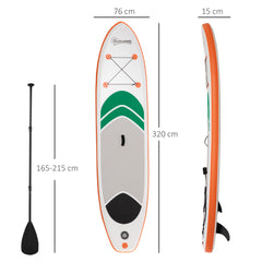 10'6" x 30" x 6" Inflatable Stand Up Paddle Board, Non-Slip & Ultra-Light Deck with Adj Paddle, ISUP Accessories, Pump and Carry Bag, for Youth Adults Beginner