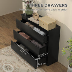 Chest of Three Drawers - Black