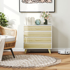 Chest of Four Drawers - Wood-Effect/White