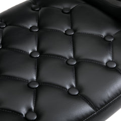PU Leather Upholstered Swivel Bar Stool, Height Adjustable with Back, Armrest, Footrest, Black