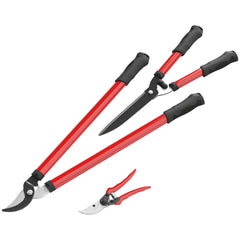 3 Pcs Garden Shears Set with Hedge Shears, Lopper, Garden Secateurs, Lightweight and Compact, Tree Shrub Care Kit for Pruning with Soft Grip Handle