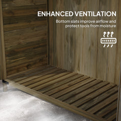 103.5 x 59 cm Wooden Garden Shed - Brown