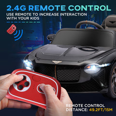 Bentley Bacalar Licensed 12V Kids Electric Car, with Remote Control, Black