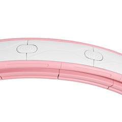 SPORTNOW Smart Weighted Hula Hoop, Massage Hula Ring w/ 16 Detachable Knots, 360° Auto-Rotating Ball, Digital Counter, Pink