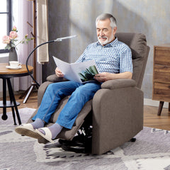 Fynco - Electric Rise/Recline Armchair, with Reading Light - Brown
