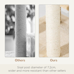 100 cm Cat Tree for Indoor Cats Kitten Scratch Scratching Post Climbing Tower Activity Centre Beige