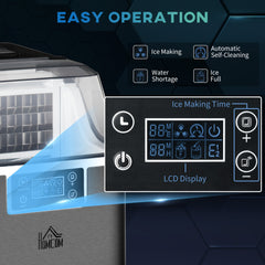 3.2L Compact Ice Machine, with LCD Screen and Accessories - Black
