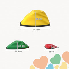 AIYAPLAY 6-Piece Stepping Stones for Kids, Stackable Sensory Toys Outdoor Indoor, Obstacle Course for Balance and Motor Skills