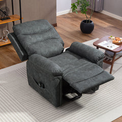 Fynco - Power Lift Recliner Chair with Vibration Massage, Heat, USB - Grey
