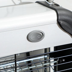 30W Electric Fly Zapper, Bug Zapper with UK Plug, 2 UV Bulbs, Hanging Chain, On/Off Switch and Removable Catch Tray, 60㎡ Coverage Insect Mosquito Killer for Indoor and Outdoor Use, Silver