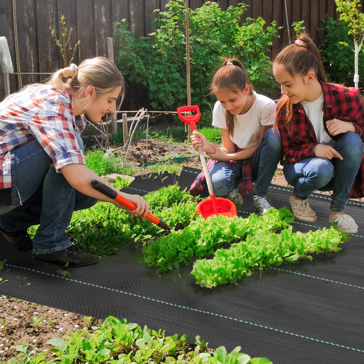 2m x 90m Weed Control Membrane, Heavy Duty Weed Control Barrier Fabric, 90gsm Ground Cover for Patios, Garden, Flower beds, Landscaping