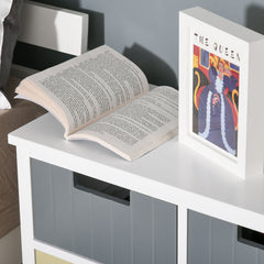 6 Drawer Storage Tower, Dresser Chest with Wood Top, Organiser Unit for Closets Bedroom Nursery Room Hallway